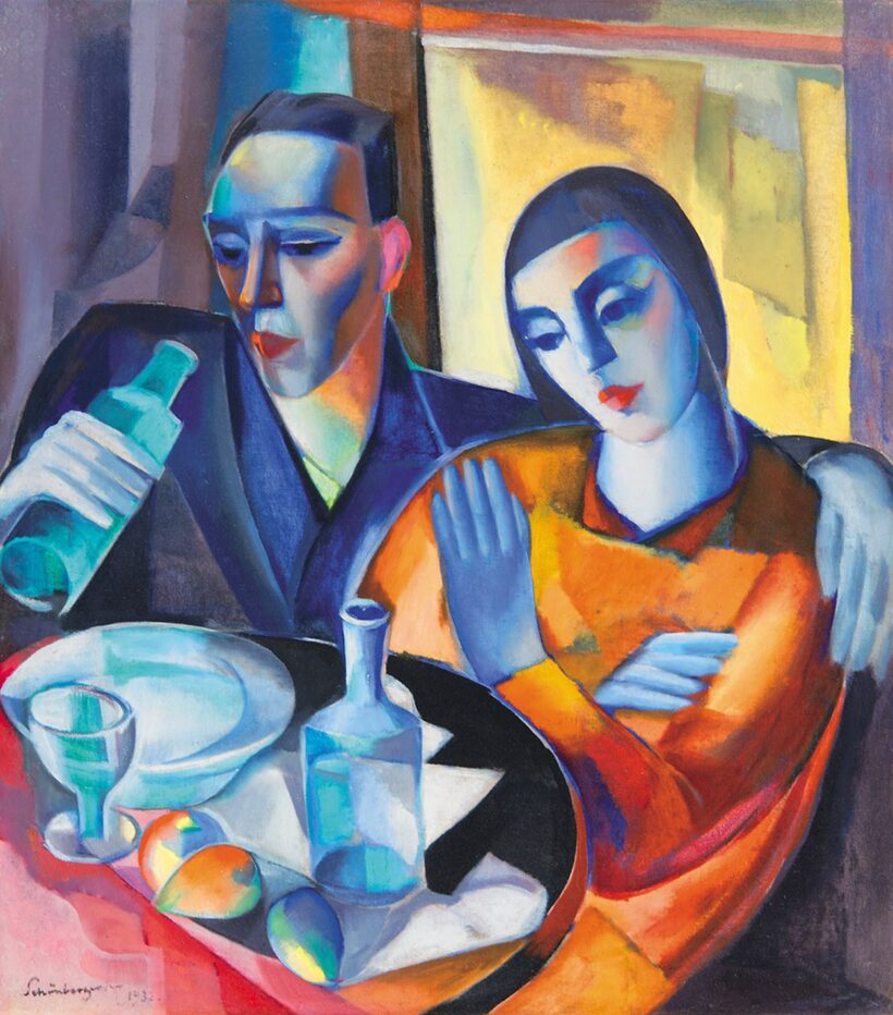 Schönberger Armand (1885-1974): Abszintivók (Asztal mellett), 1932
