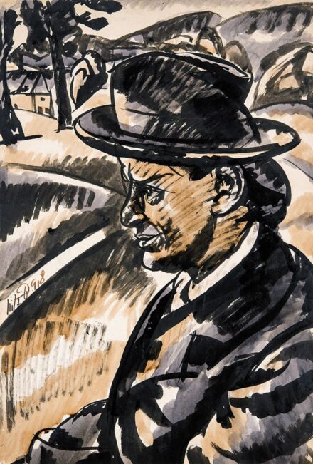 Uitz Béla (1887-1972): Hevesy Iván portréja, 1918