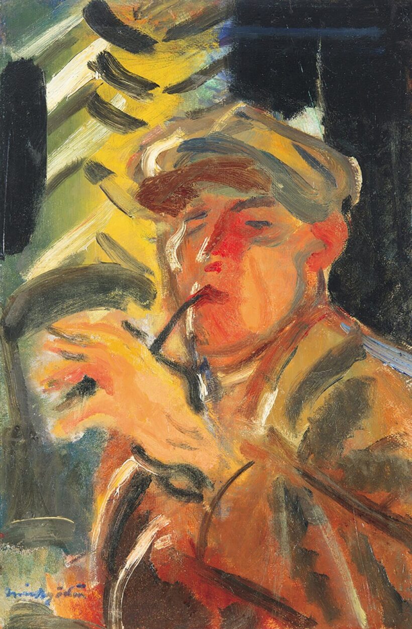 Márffy Ödön (1878-1959): Katonaruhás önarckép, 1916 körül