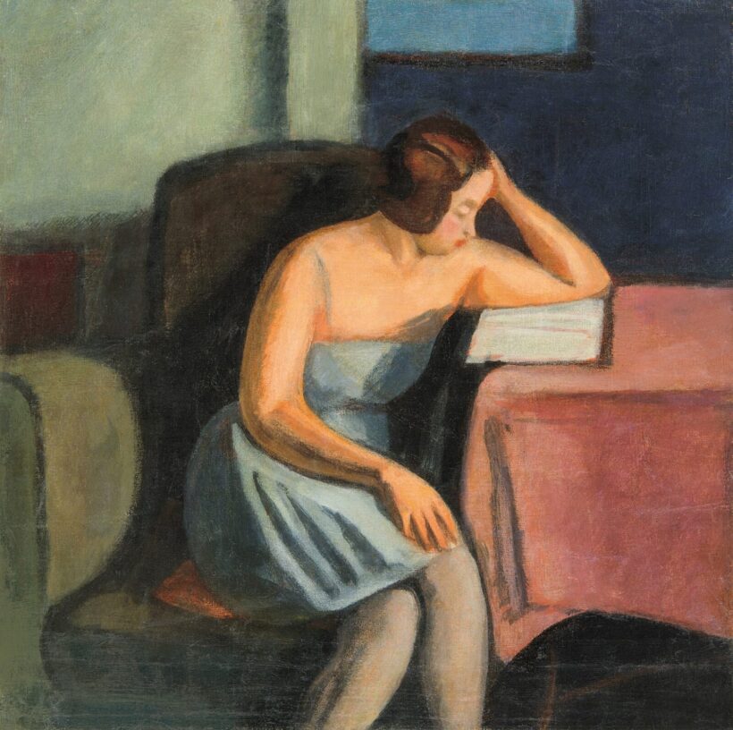 Berény Róbert (1887-1953): Eta olvas, 1920-as évek közepe