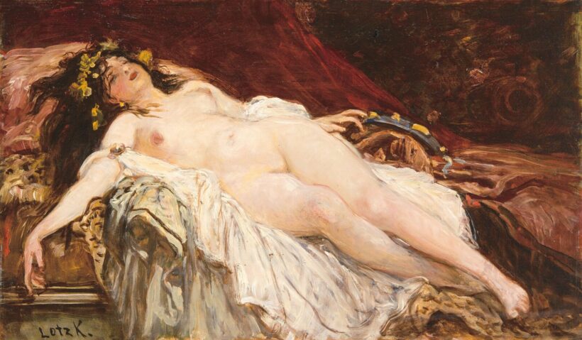 Lotz Károly (1833-1904): Álom (Alvó Bacchansnő)