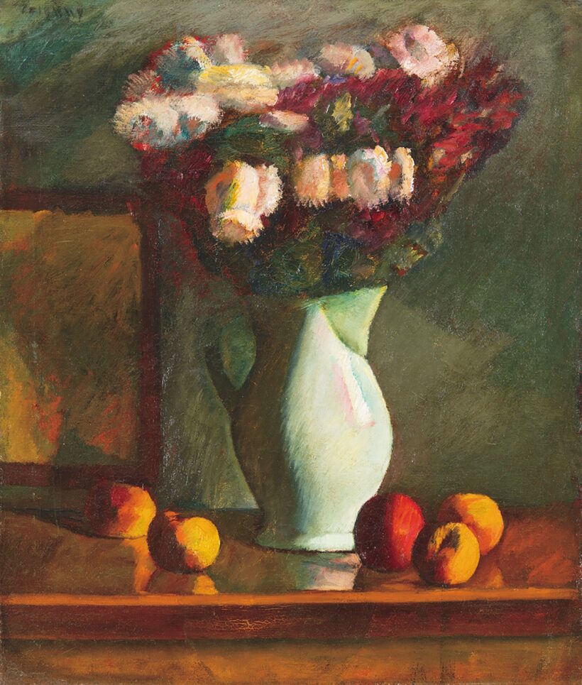 Czigány Dezső (1883-1938): Csendélet virágokkal és gyümölcsökkel, 1915 körül