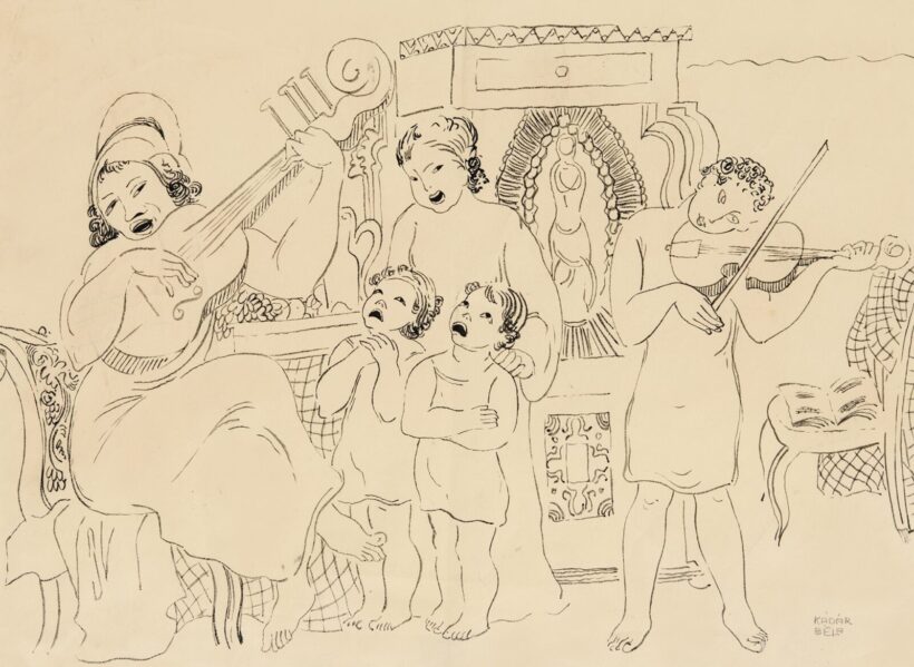 Kádár Béla (1877-1956): Házikoncert