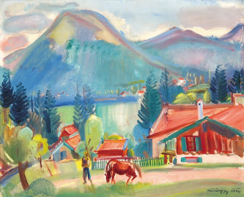 Márffy Ödön (1878-1959): Tóparti táj, 1930-as évek