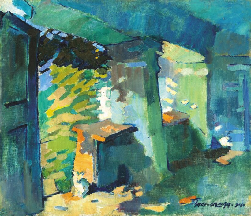 Nagy Oszkár (1883-1965): Verandán, 1941
