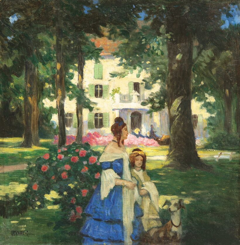 Udvary Géza (1872-1932): Parkban sétálók