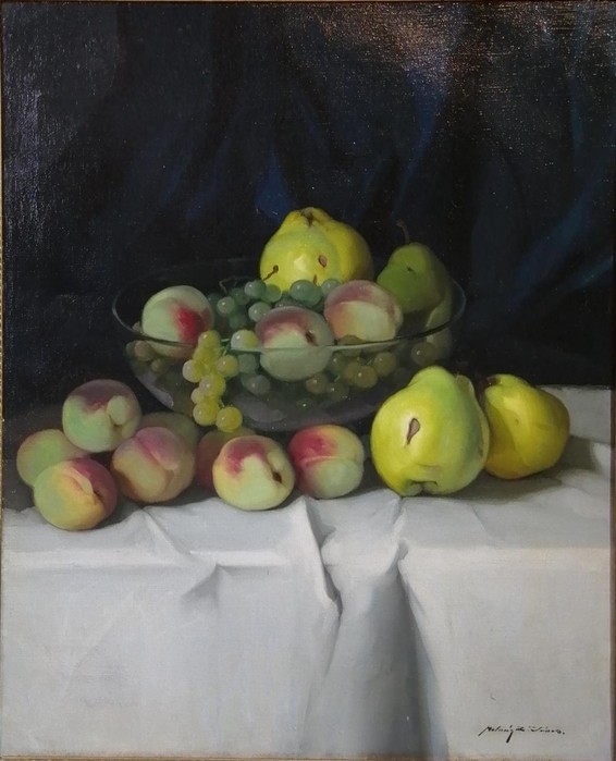 MOLNÁR Z JÁNOS (1880-1960) Csendélet gyümölcsökkel