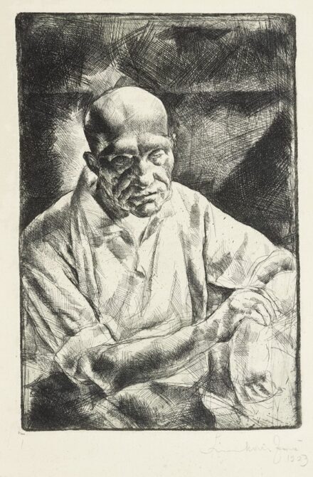 Tarjáni Simkovits Jenő (1895 - 1995): Ülő önarckép, 1923