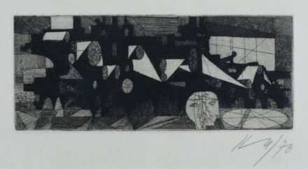 Kass János (1927 - 2010): Absztrakt kompozíció, 1976