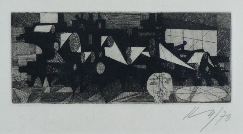 Kass János (1927 - 2010): Absztrakt kompozíció, 1976