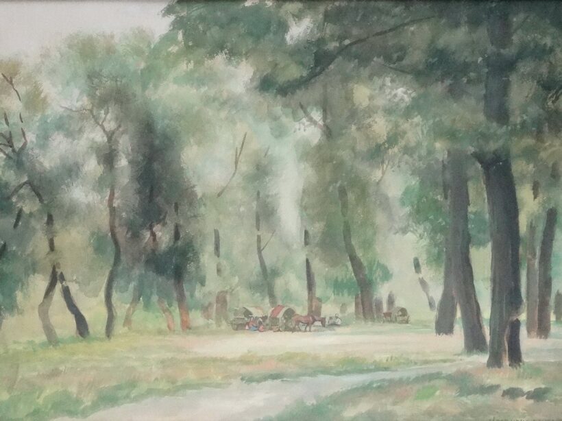 Zádor István (1882-1963): Szolnoki parkrészlet, 1935