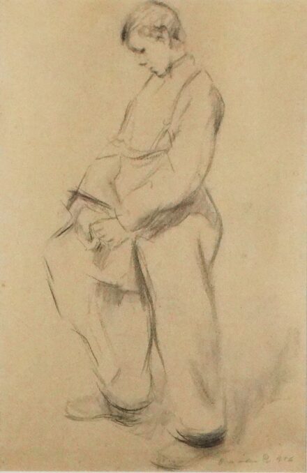 Onódi Béla (1900-1991), Fiú kalappal, 1956