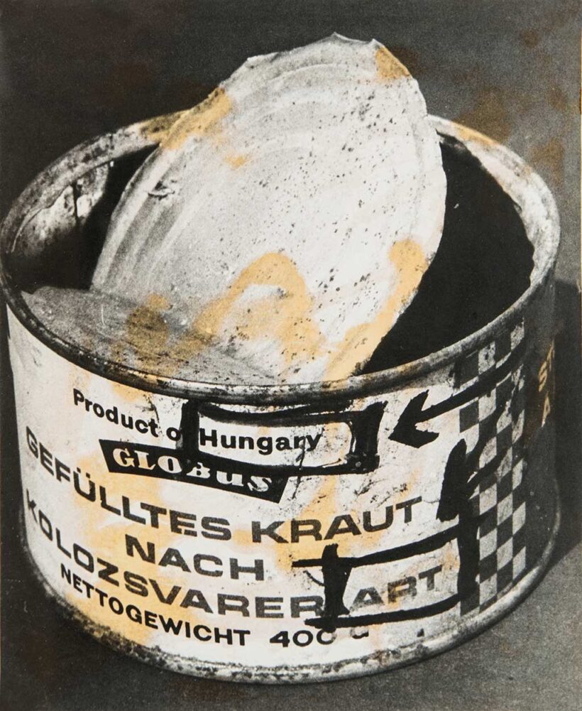 Csiky Tibor (1932-1989):Globus konzerv (Hungary art), 1972