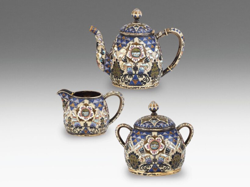 Fabergé kiöntőgarnitúra