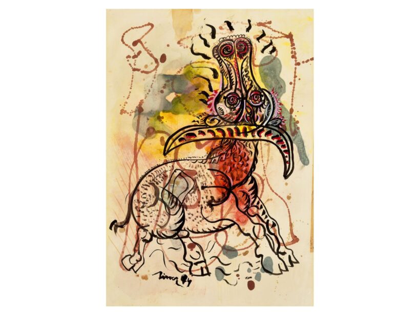 Hincz Gyula: Illusztráció (Kis bika), 1974