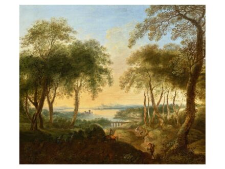 Johann Christian Brandnak (1722-1795) tulajdonítva: Tájkép viadukttal