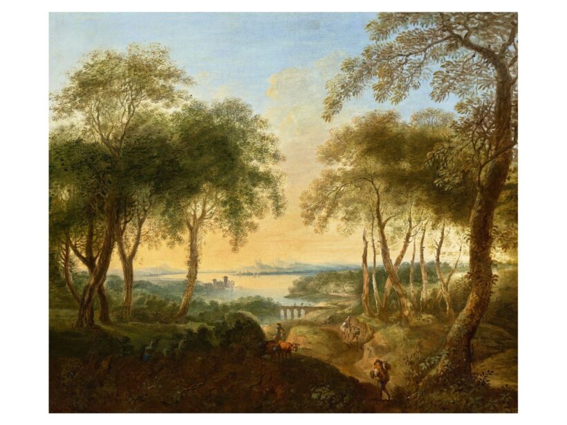 Johann Christian Brandnak (1722-1795) tulajdonítva: Tájkép viadukttal