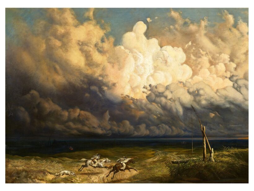 Madarász Viktor: Vihar a pusztán (Alföldi zivatar), 1860-70-es évek
VÉDETT