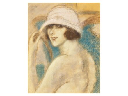 Rippl-Rónai József: Zorka fehér kalapban, 1920-as évek eleje