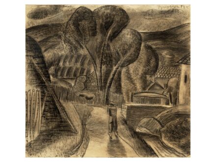 Bene Géza: Tájkép híddal, 1935