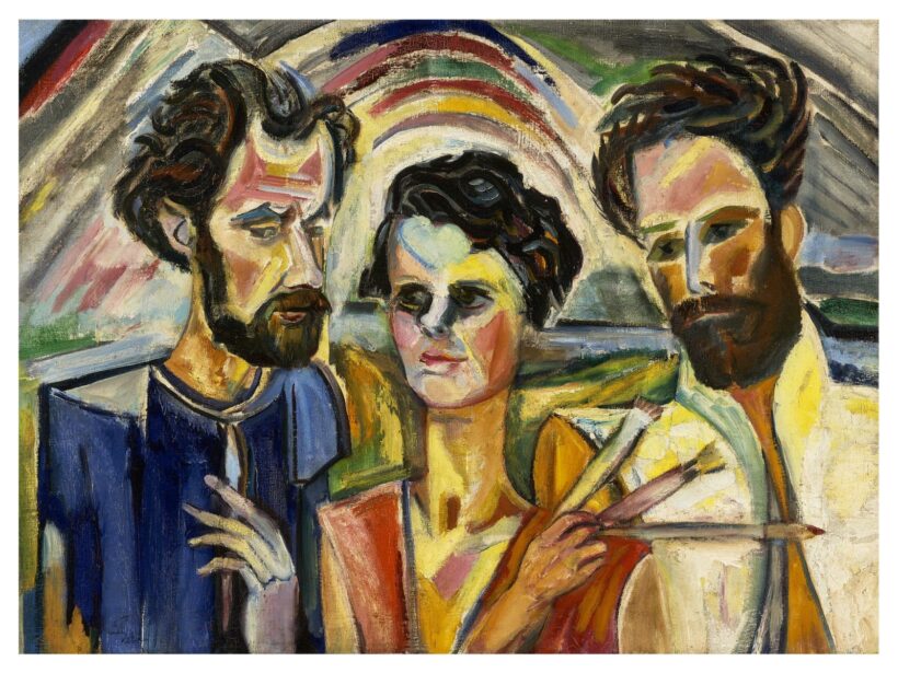 Kelemen Emil: Hármas portré (Kelemen Emil, Mattioni Eszter és Sikuta Gusztáv), 1929