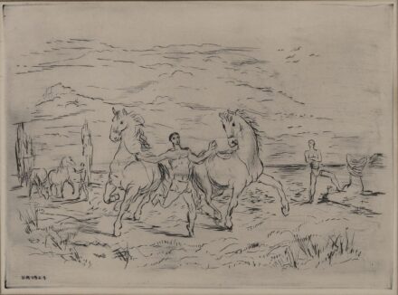 Borsos Miklós (1906 - 1990): Versenyző fiatal fiúk, 1961