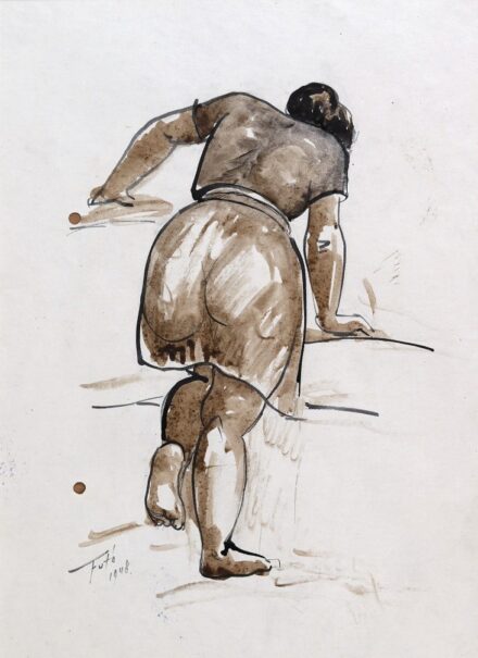 Futó Ferenc (1896 - 1972): Fiatal nő hátulról, 1948