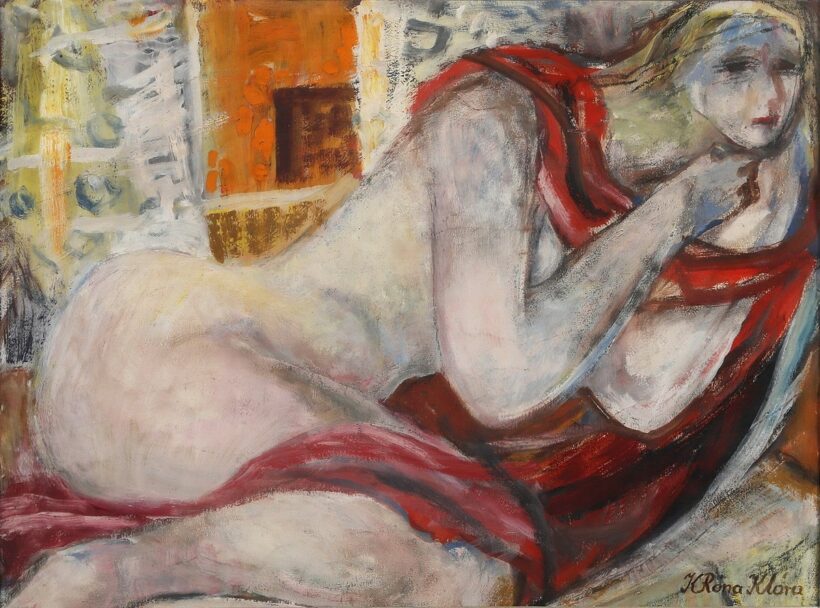Kliené Róna Klára (1901 - 1987): Modell piros stólával