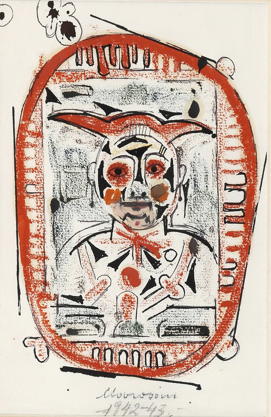 Marosán Gyula (1915 - 2003): Bohóc, 1942-43. (ARTE 32/129)