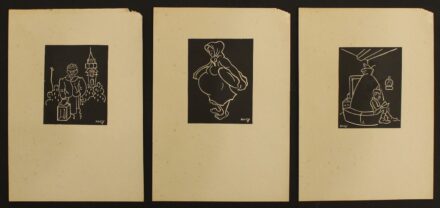 Nagy István metszetei: "Falusiak" 25 lap (teljes) mappa, Debrecen,1936.