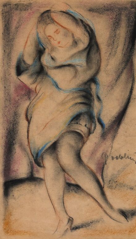 Podolini - Volkmann Artúr (1891 - 1943): Vetköző lány, 1930-as évk