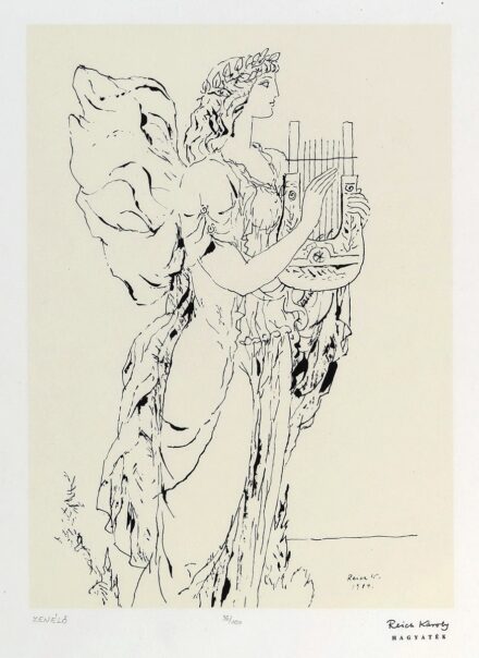 Reich Károly (1922 - 1988): Zenélő, 1984