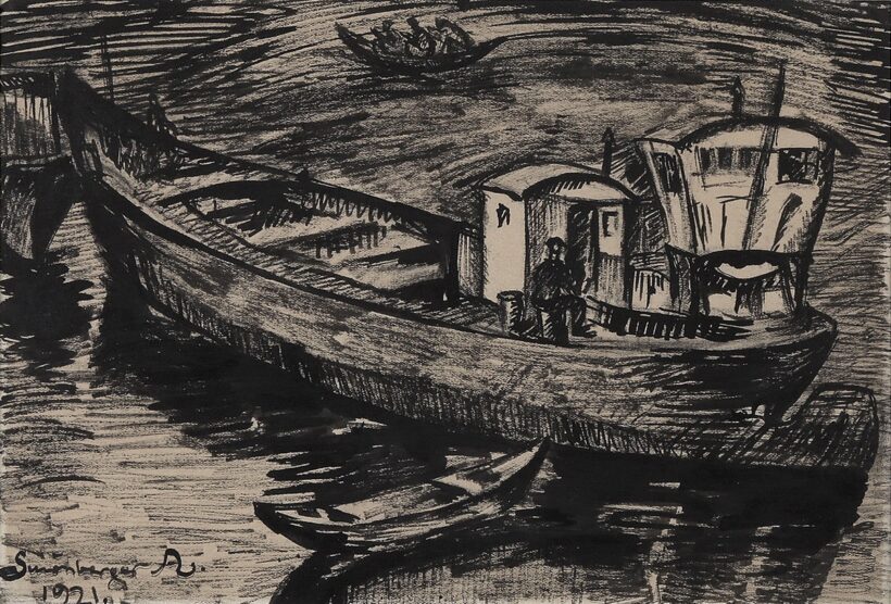 Schönberger Armand (1885 - 1974): Uszály a Szajnán, 1921