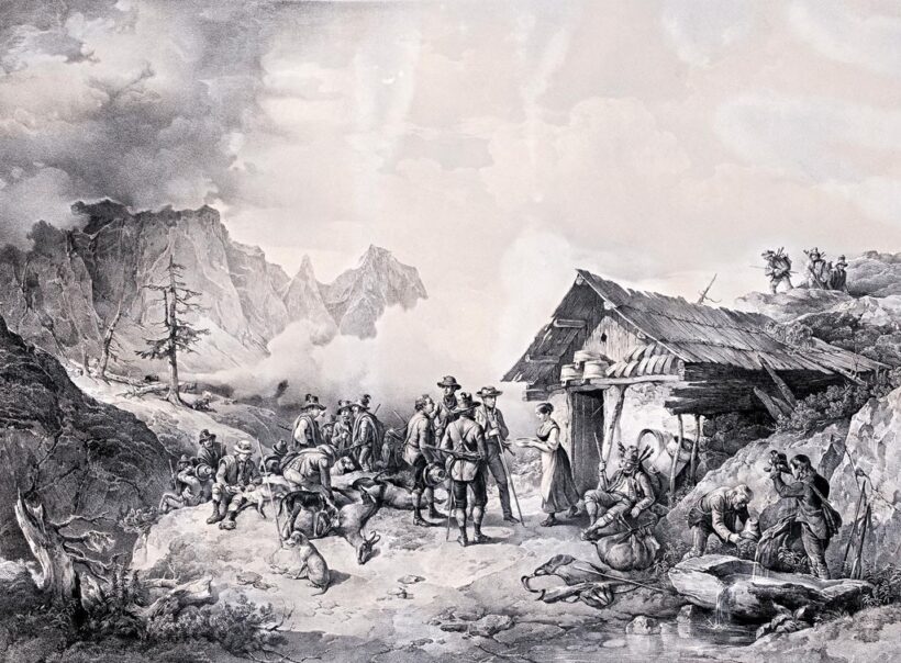 Brunner, Leopold, ifj. (1822 -1848), Friedrich Gauermann után: Vadászjelenet