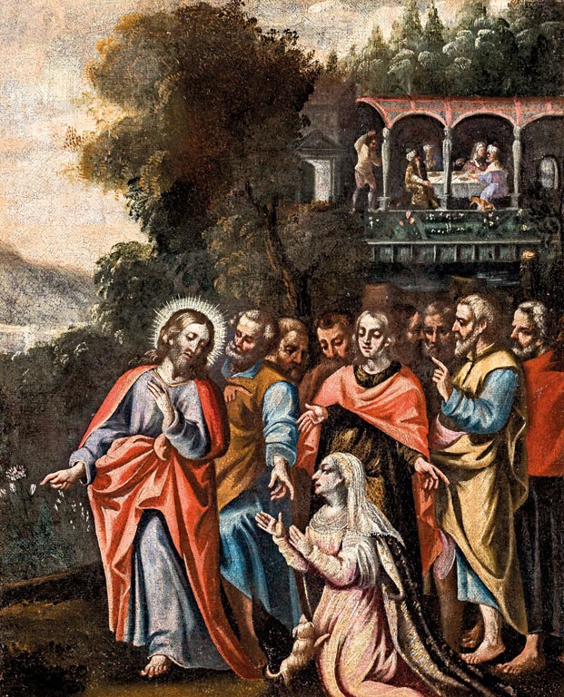 Domenico jelzéssel: Jézus és a házasságtörő asszony, 1763