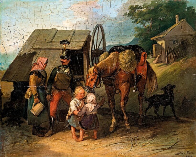 Richter, Wilhelm (1824-1892): Huszár a kútnál, 1845