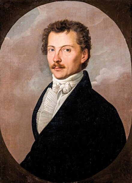 Magyar festő, 19. sz. közepe: Szlanczy Bernolák József portréja