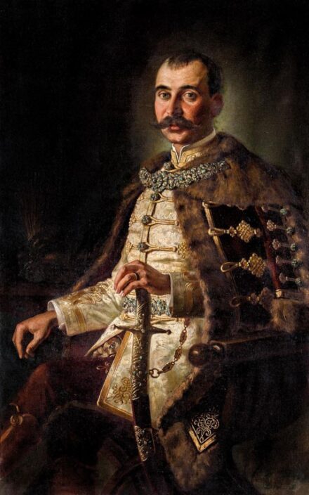 Burghardt Rezső, Bélaváry (1884-1963): Férfi portré díszmagyar öltözetben