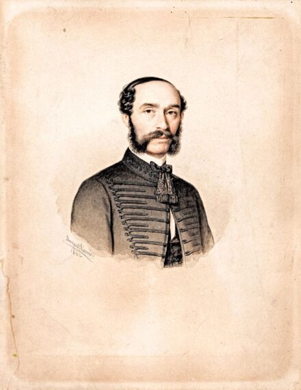Canczi Ágost Elek (1808-1866): Nemesúr portréja, 1862