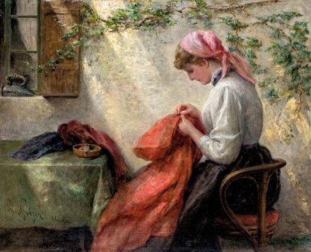Spitzer, Emanuel (Manó) (1844-1919): Varrogató nő