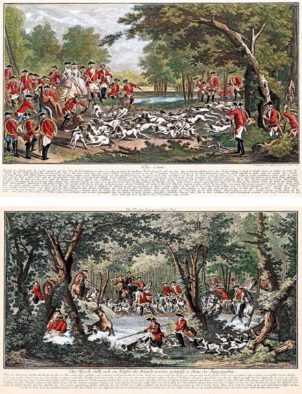 Ridinger, Johann Elias (1698-1767): Vadászjelenet - párkép