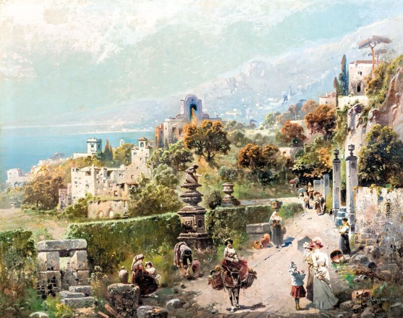Alott, Robert (1850-1910): Mediterrán részlet beszélgetőkkel, 1900