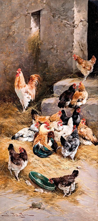 Bahieu, Jules George (1860-?): Baromfiak