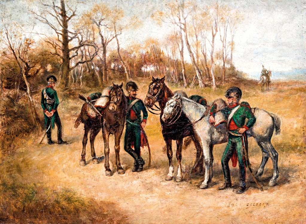 Gilbert jelzéssel, 19. sz.: Pihenő katonák