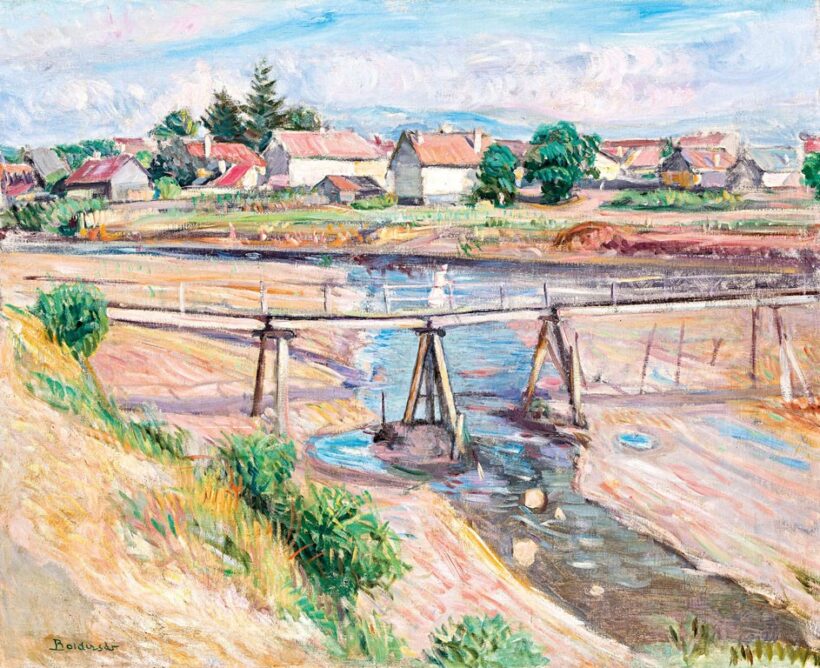 Boldizsár István (1897-1984): Patakpart híddal