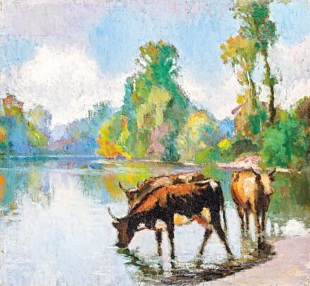 Balla Béla (1882-1965): "Láps részlet - Fekete falu", 1939