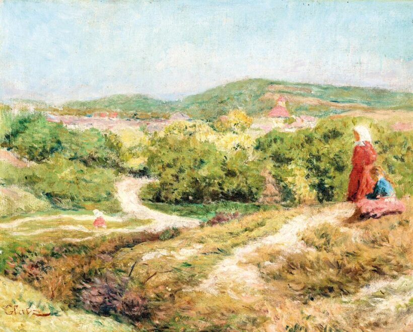 Glatz Oszkár (1872-1958): Gyerekek a domboldalon