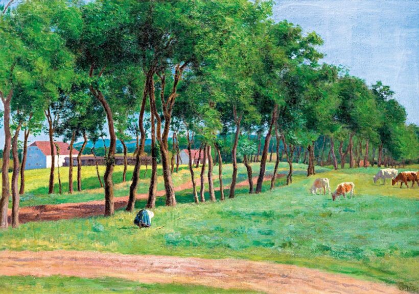 Glatz Oszkár (Budapest, 1872 - Budapest, 1958) -nak tulajdonítva: Erdélyi táj legelővel