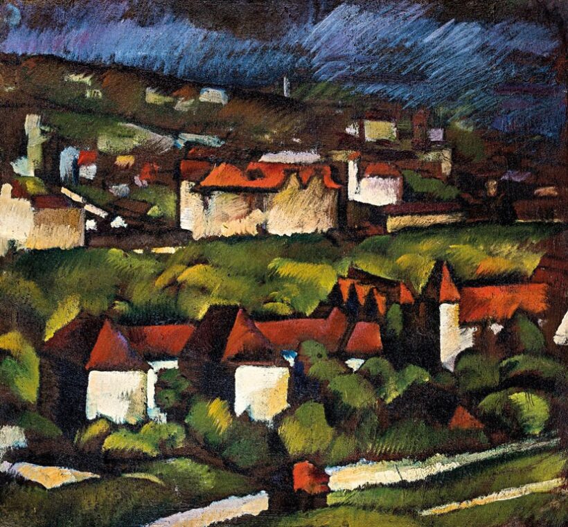 Aba-Novák Vilmos (1894-1941): Táj vihar előtt, 1919 körül