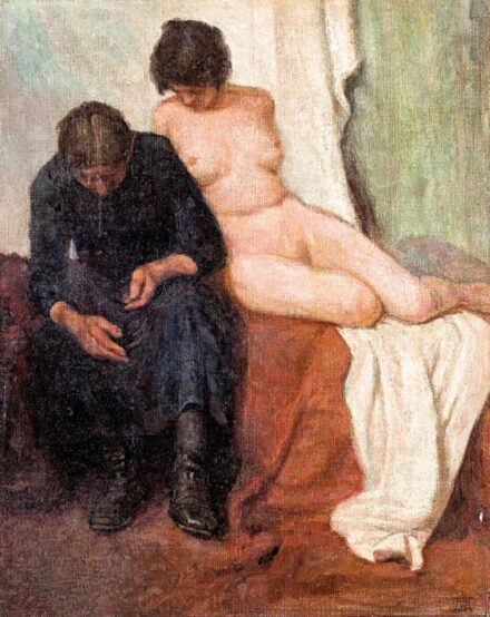 Osztrák festő, 1900 körül: Szerelmesek